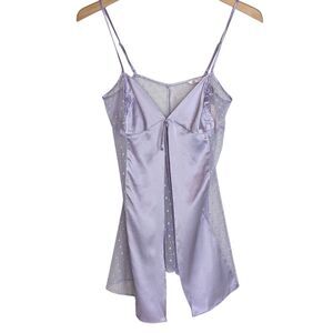 NWT Victoria's Secret Silk Lace Babydoll Lingerie Sz S Sexy Purple Sheer